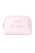 Untamed Petals Maid of Honor Striped Cosmetic Bag