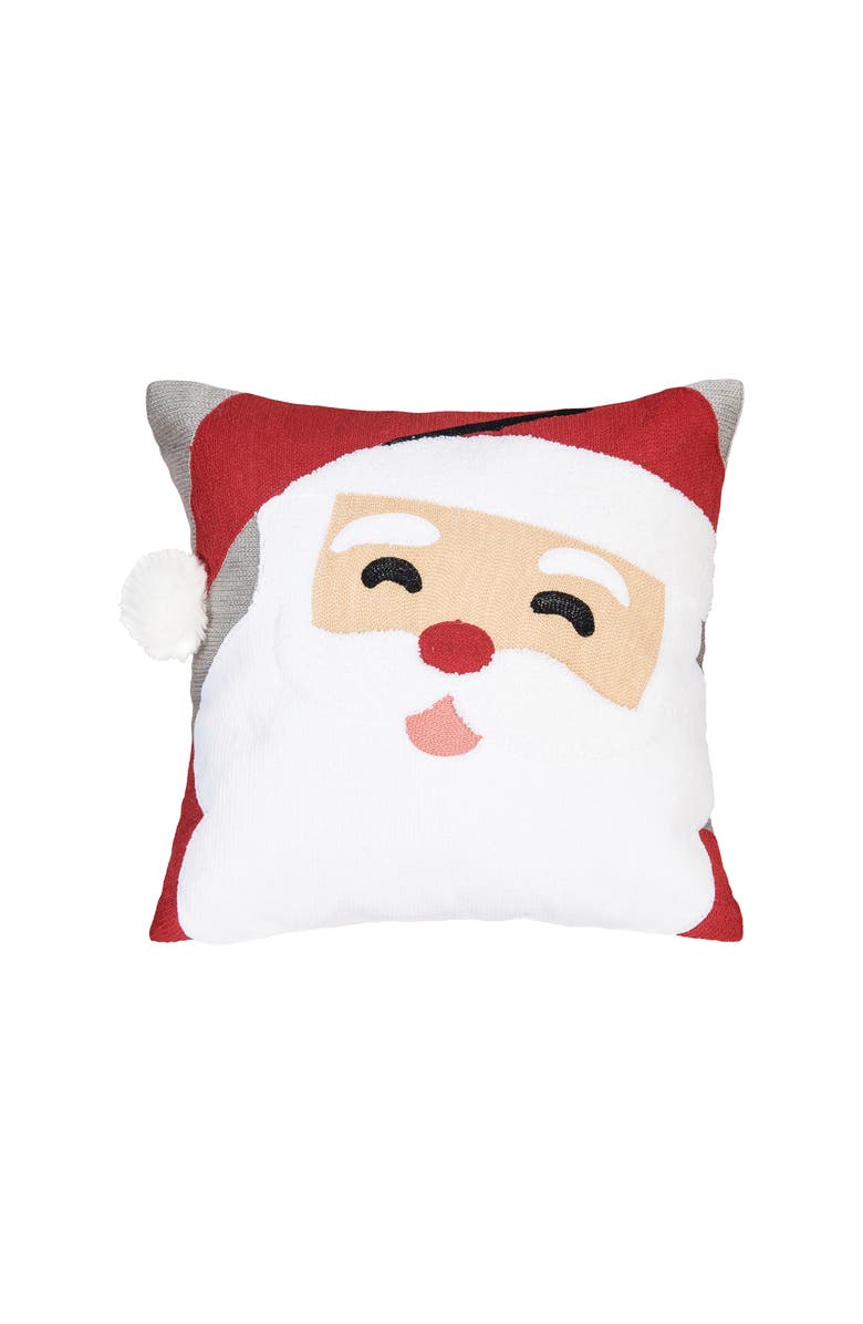 C&F Home Santa Face Christmas Holiday Throw Pillow, 14" x 14", Main, color, White