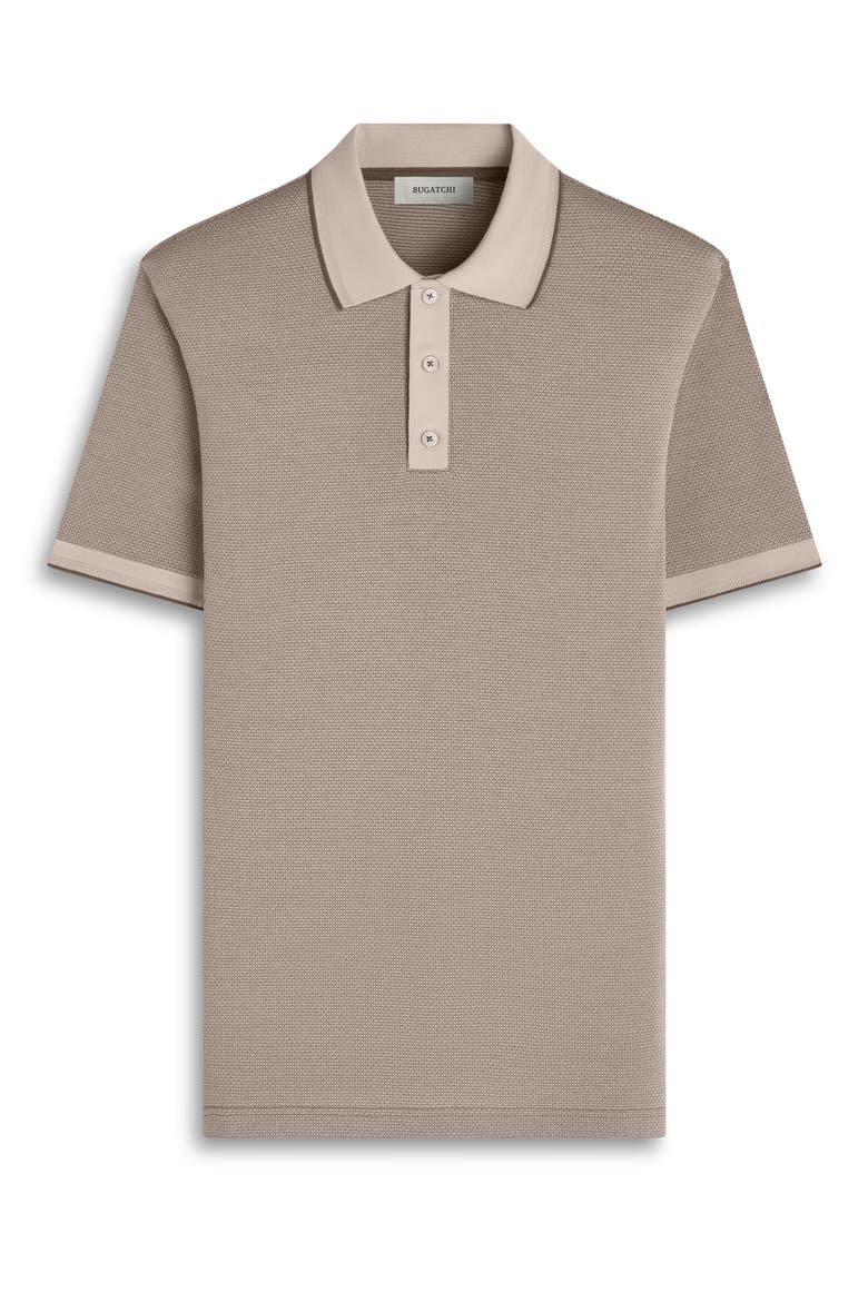 Three Button Cotton Polo, Alternate, color, ALMOND