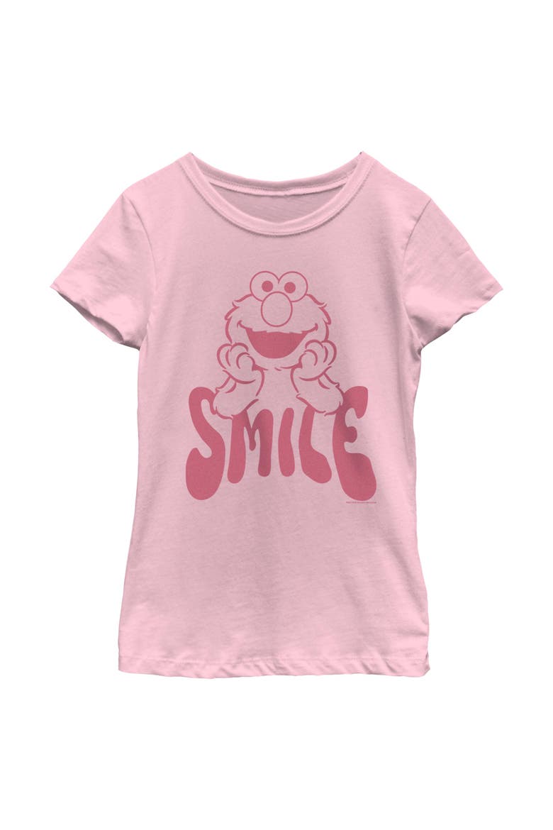 Girls' Elmo Smile Graphic T-Shirt, Main, color, Light Pink