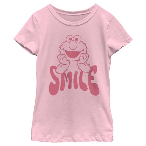 Girl's Sesame Street Elmo Smile  Graphic T-Shirt