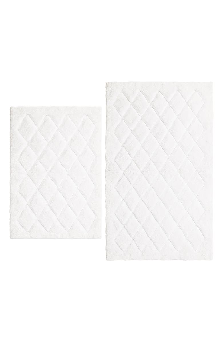 Vera Wang Set of 2 Marquise Diamond Bath Rugs, Main, color,