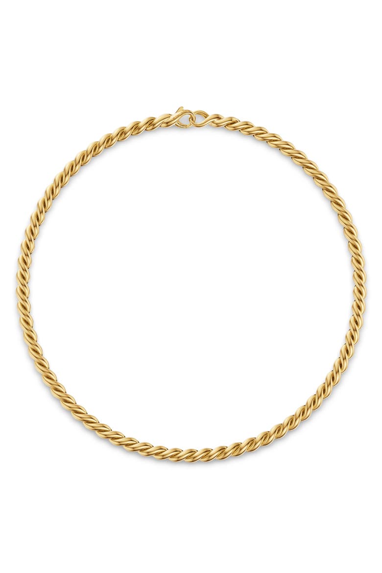Mercer Sculpted Cable Chain 18k Gold Necklace, 5.7mm, Alternate, color, GOLD