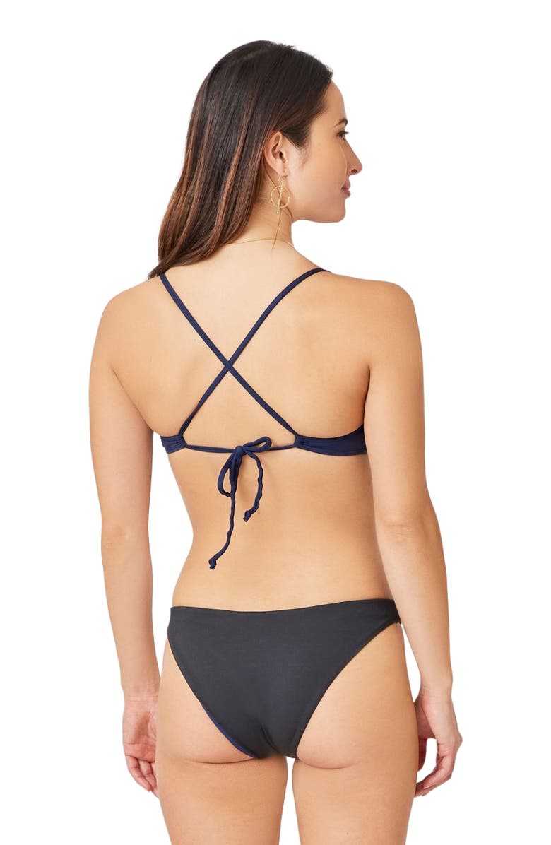 Carve Designs Sanitas Skimpy Reversible Bottom, Alternate, color, Black/Navy