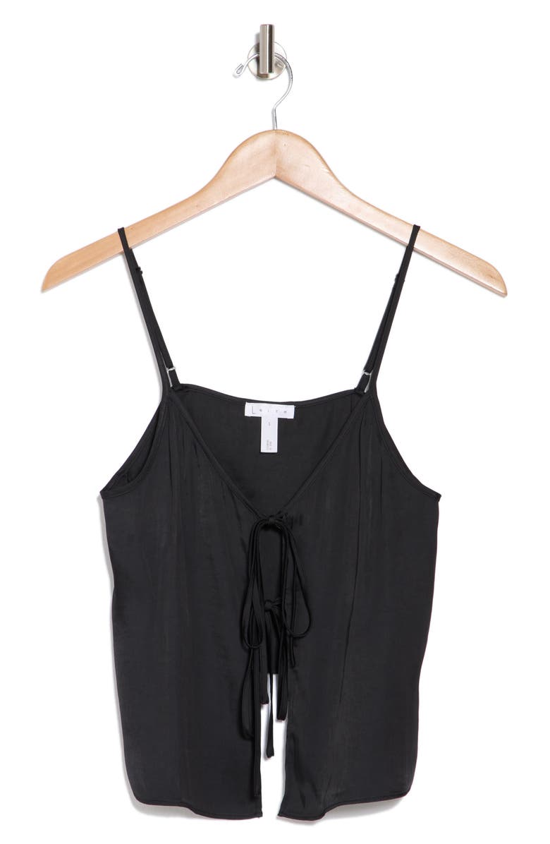 Leith Tie Front Camisole, Alternate, color, Black