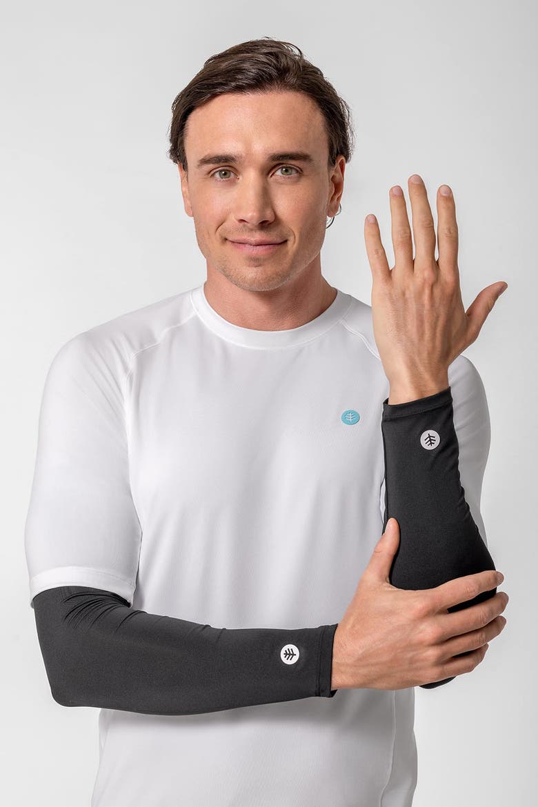 Men's MaxShield Performance Arm Sleeves, UPF 50+ Sun Protection, Alternate, color, Black