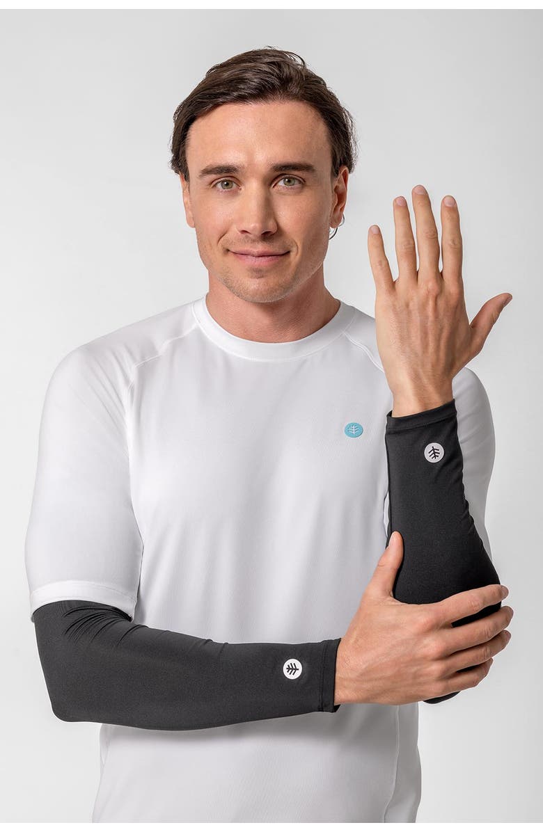 Coolibar Men's Performance Arm Sleeves - UPF 50+ Sun Protection - MaxShield, Alternate, color, Black