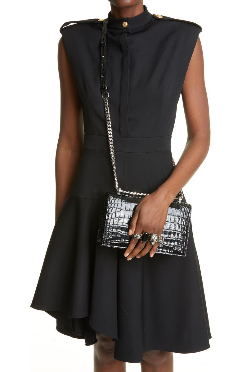 McQueen Alexander McQueen Jewelled Croc Embossed, Alternate, color,