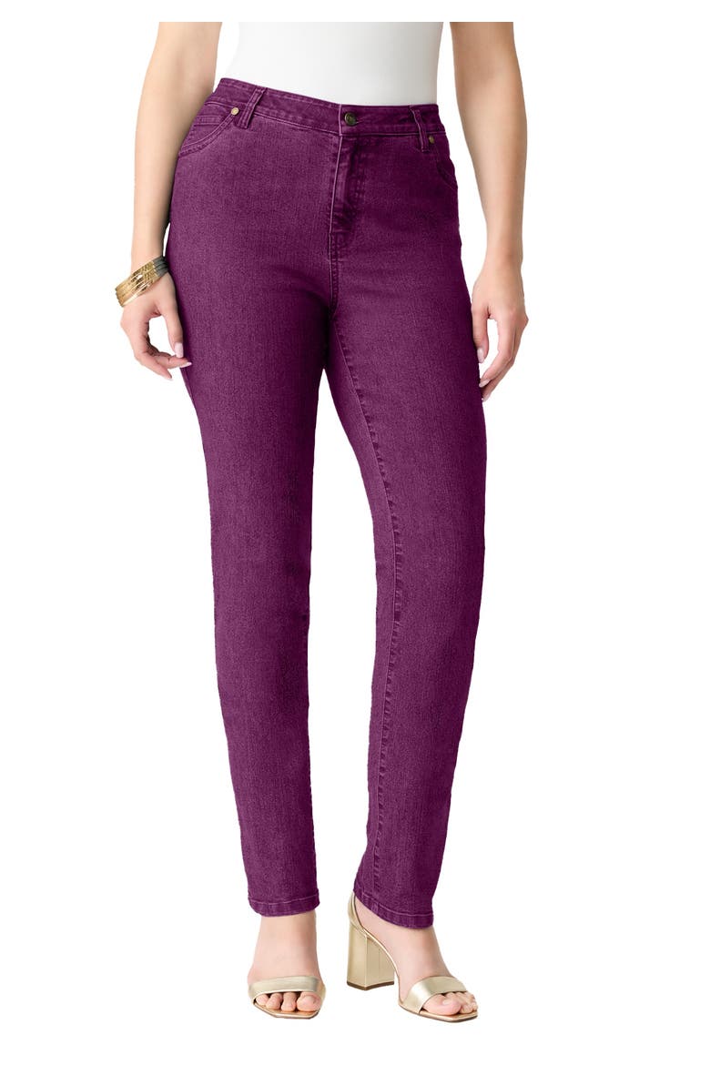 Plus Size 24/7 Straight Leg Jean, Main, color, DARK BERRY