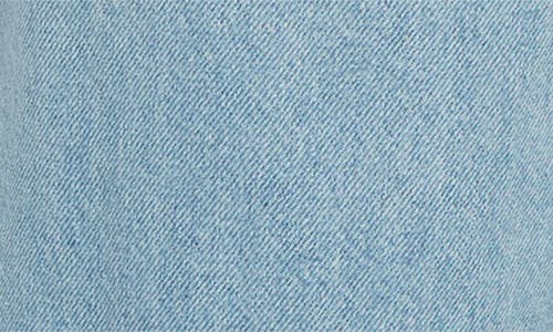 Area Distressed Crystal Trim Relaxed Slit Jeans In Blue