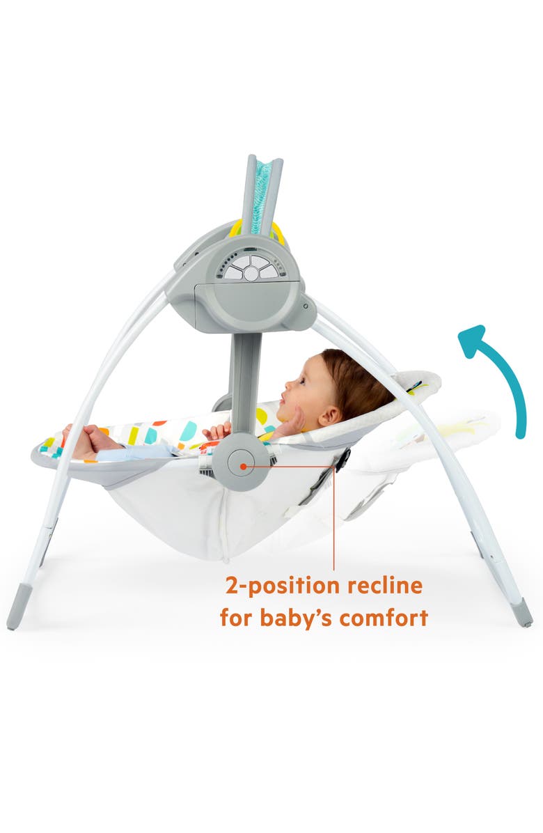 BRIGHT STARTS Playful Paradise Portable Compact Baby Swing, Alternate, color, Multicolored