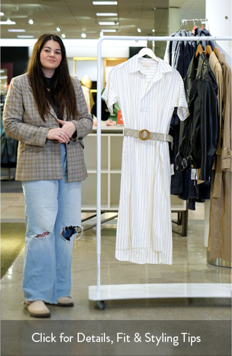 Stripe Belted Shirtdress, sales video thumbnail