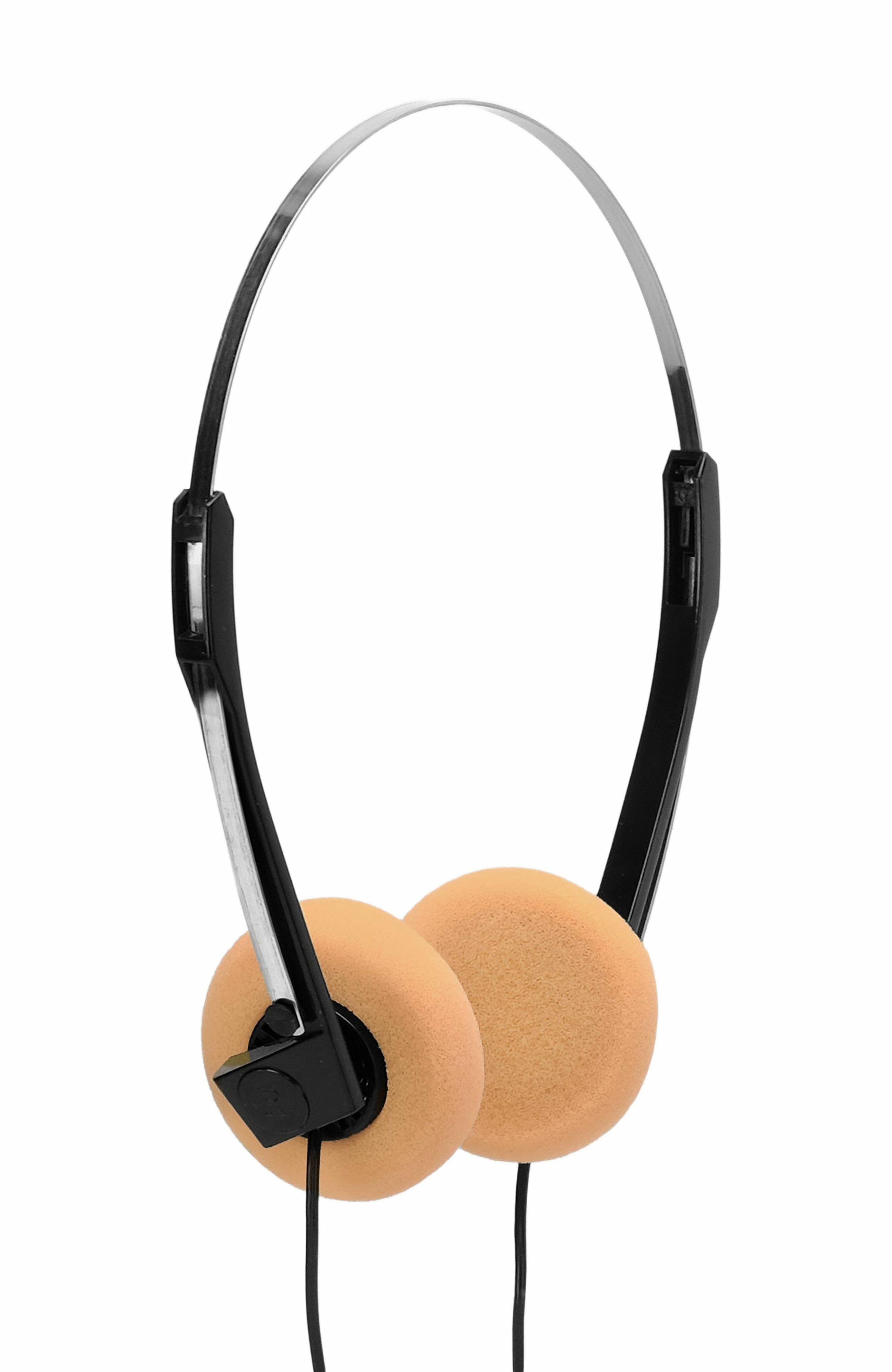 Retrospekt Retro Foam On-Ear Headphones in Peach 