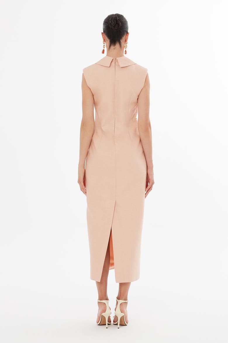 Pink Shoulder Padded Maxi Dress, Alternate, color, Pink