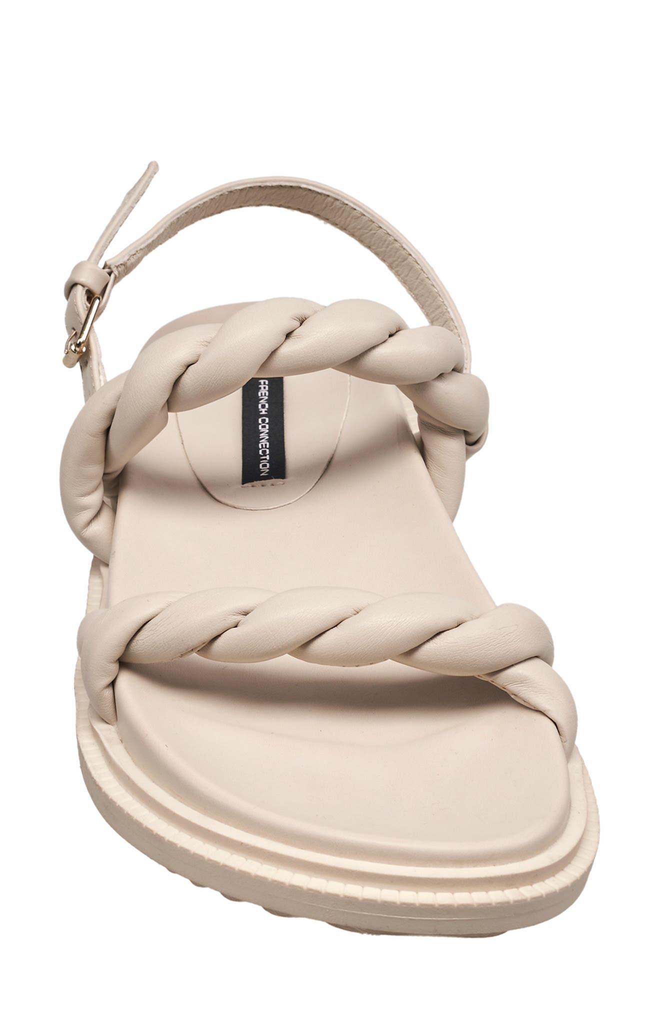 French Connection Brieanne Braid Strap Sandal, Alternate, color, Cream