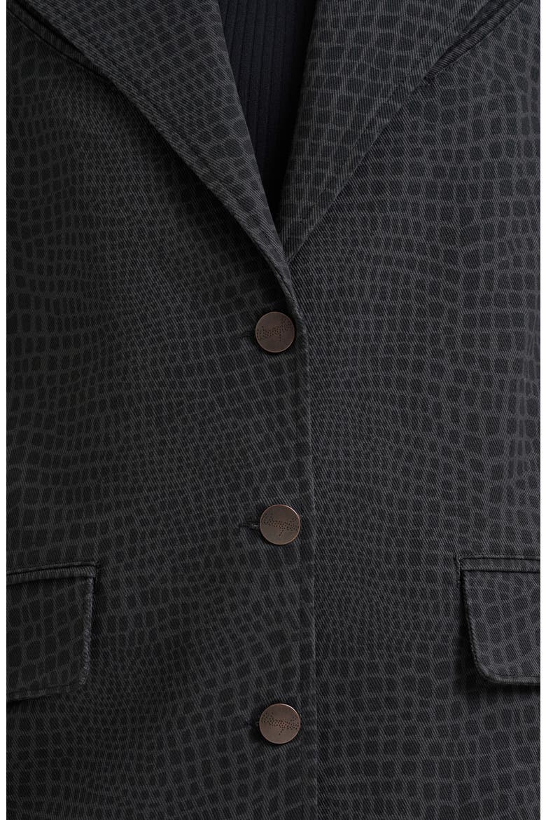 Croc Embossed Blazer, Alternate, color, CROC PRINT