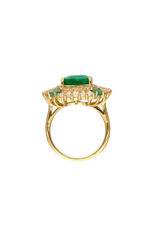 Ys Gems Green Beryl Cocktail Ring In Green