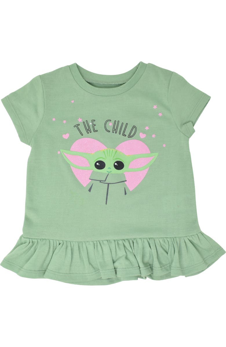 Star Wars The Mandalorian Baby Yoda T-Shirt & Leggings Set, Alternate, color, Green