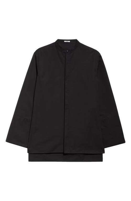 Shop Fforme Esme Oversized Organic Cotton Poplin Shirt Button-up Shirt In Black