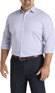 Michael Kors Big & Tall Mini Grid Performance Dress Shirt