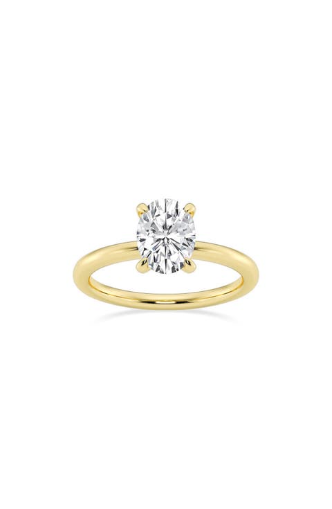 Oval Cut Lab Created Diamond Engagement Ring - 1.50 ctw