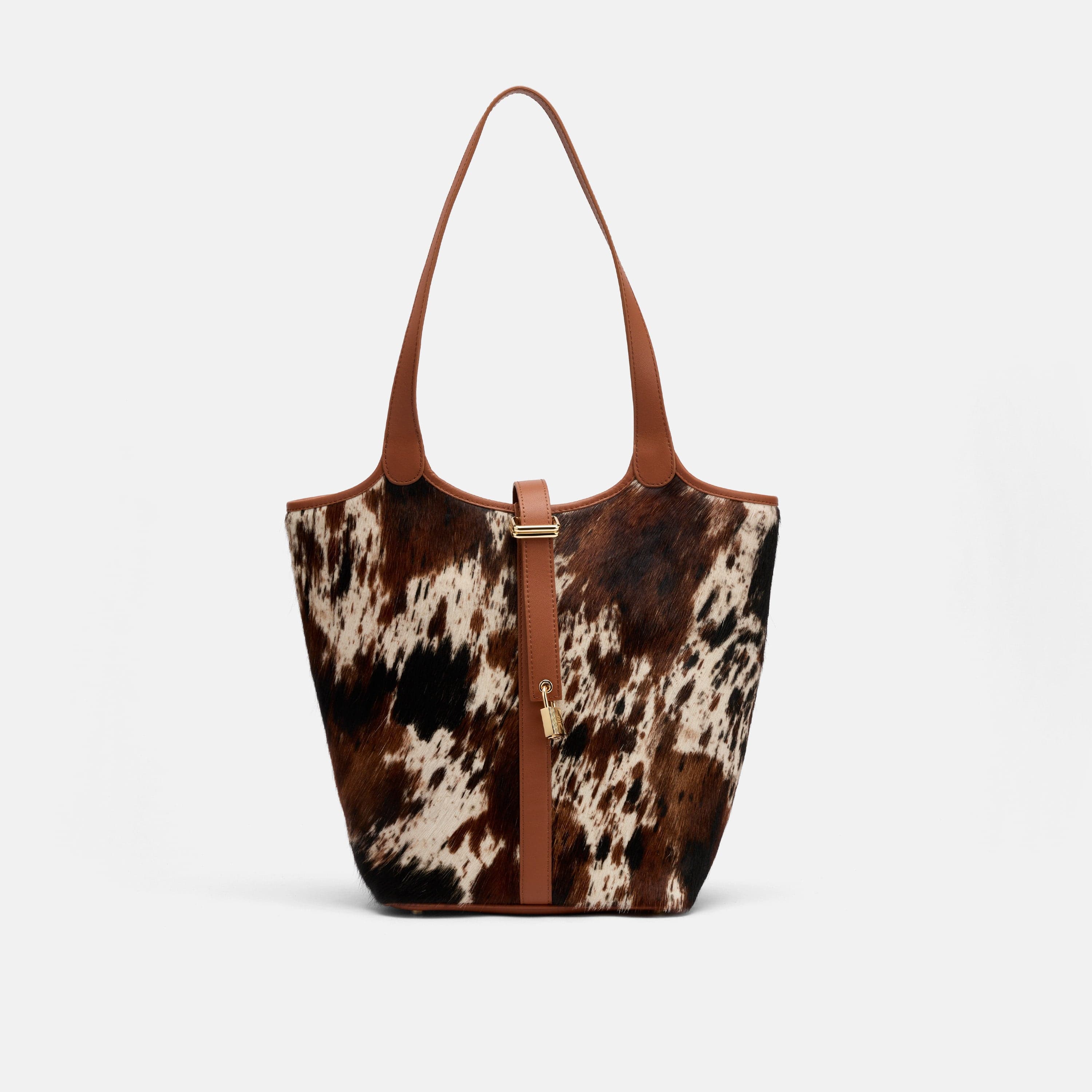 MARC NOLAN Mila Leather Tote Bag, Main, color, Dark Horse