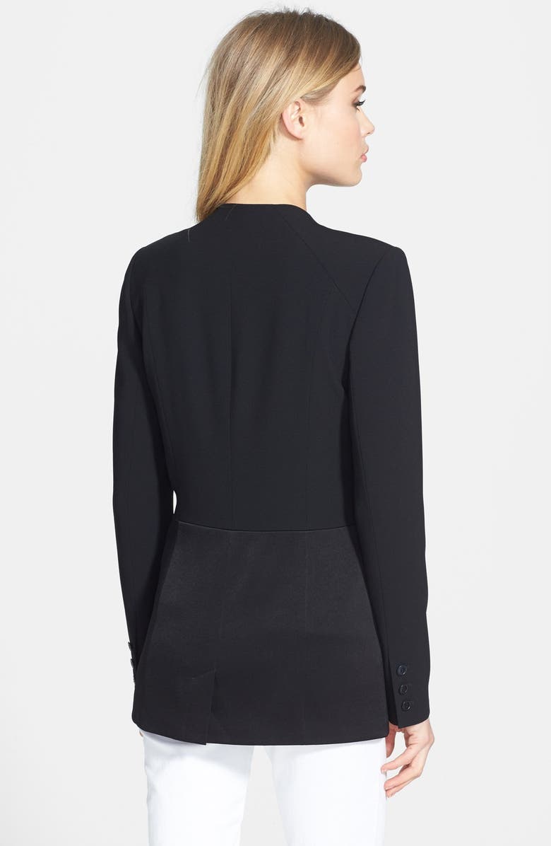 Chelsea28 'Matte & Shine' Mixed Media Blazer, Alternate, color, 