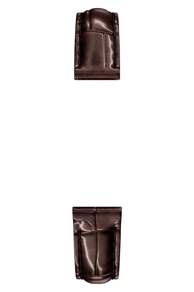 CHOC BRWN CROC LTHR STRAP 14MM, Alternate, color, DARK BROWN