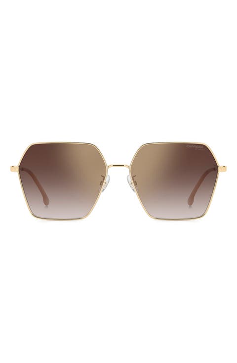 60mm Gradient Rectangular Sunglasses