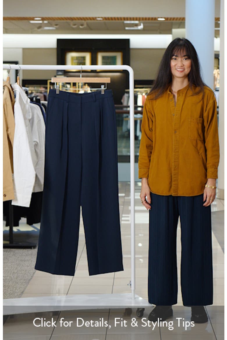 Double Pleated High Waist Wide Leg Pants video