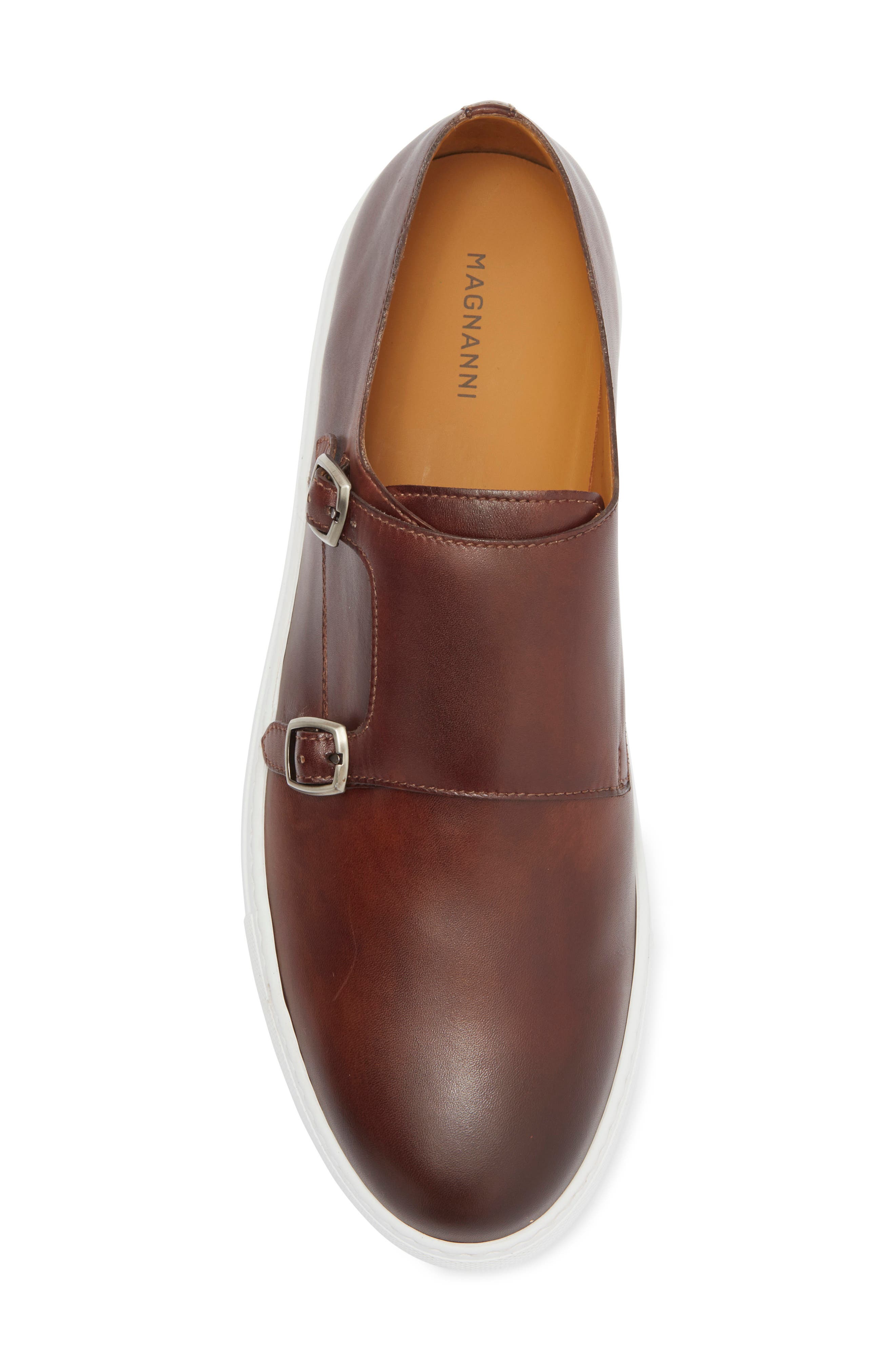 Nemes Monk Strap Sneaker, Alternate, color, MIDBROWN