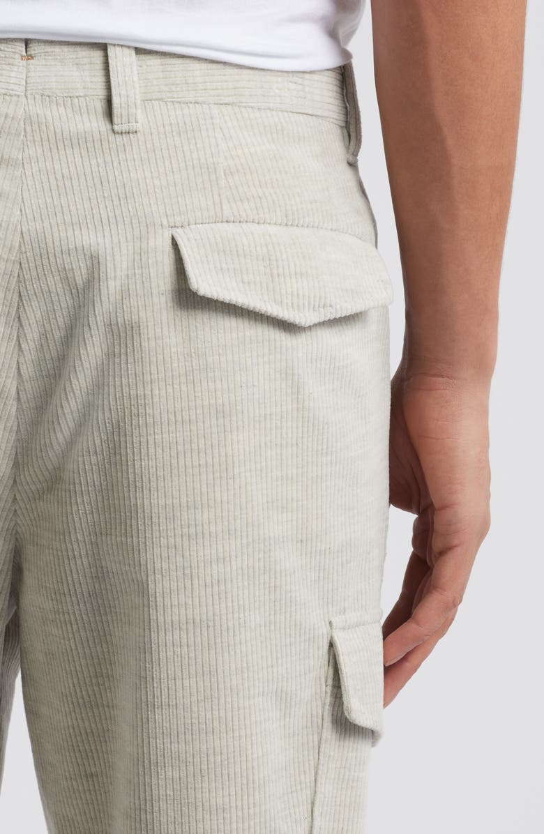 BOSS Camel Pagol Cotton & Cashmere Corduroy Cargo Pants, Alternate, color, Natural