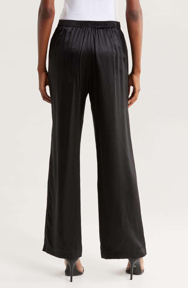 Simone Perele Love Me Silk Lounge Pants, Alternate, color, Black