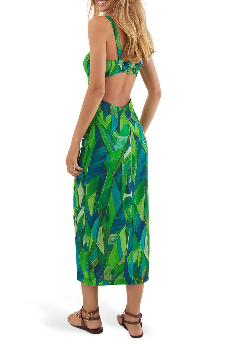 ViX Paula Hermanny Tropics Mira Cover-Up Dress, Alternate, color, Green Multi