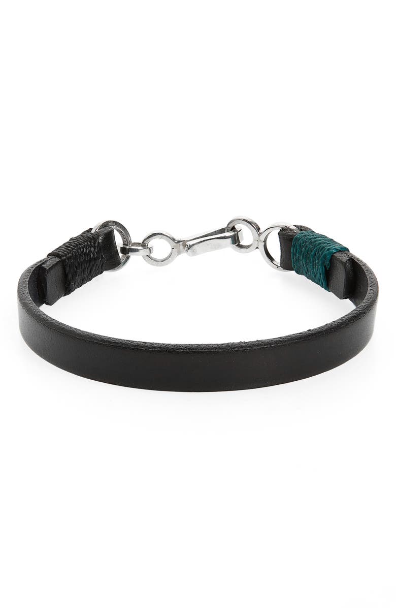 Caputo & Co. Leather Bracelet, Main, color, 