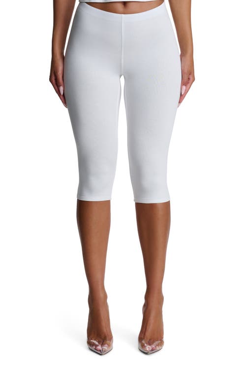 Naked Wardrobe Capri Leggings In White