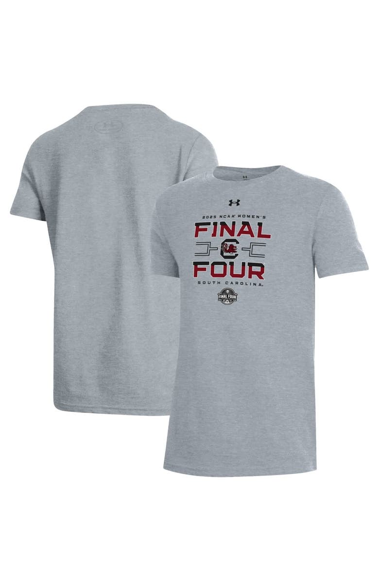 Under Armour Youth Under Armour  Gray South Carolina Gamecocks 2025 NCAA Women's Basketball Tournament March Madness Final Four Locker Room T-Shirt, Alternate, color, 