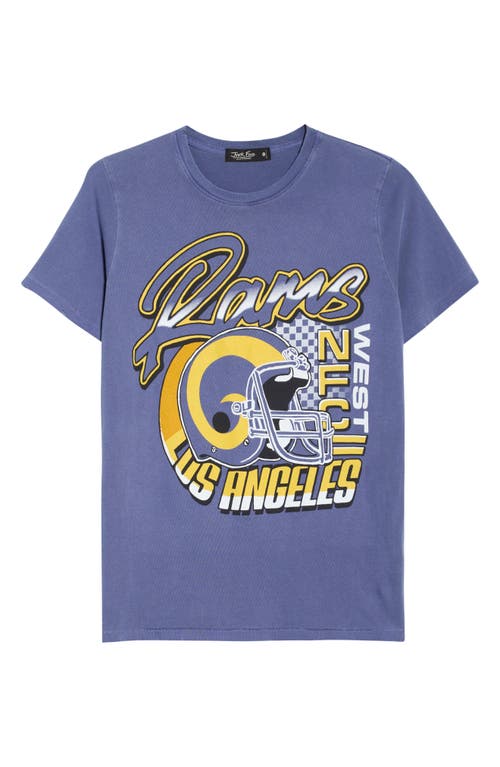 Junk Food Los Angeles Rams West Cotton Graphic T-shirt In Purple