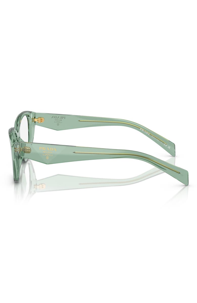 Prada 53mm Square Optical Glasses, Alternate, color, Dark Green