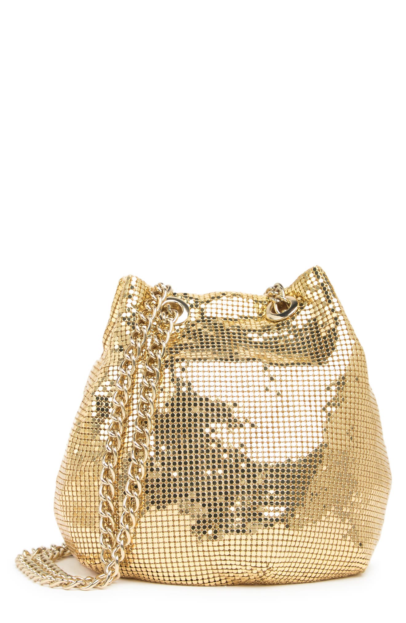 Whiting & Davis Mesh Bucket Bag, Main, color, 