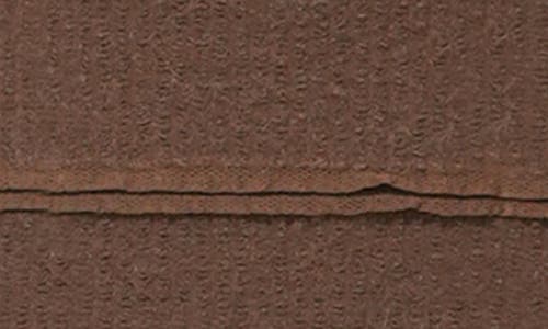 Adelyn Rae Valerie Textured Stripe Long Sleeve Knit Midi Dress In Brown