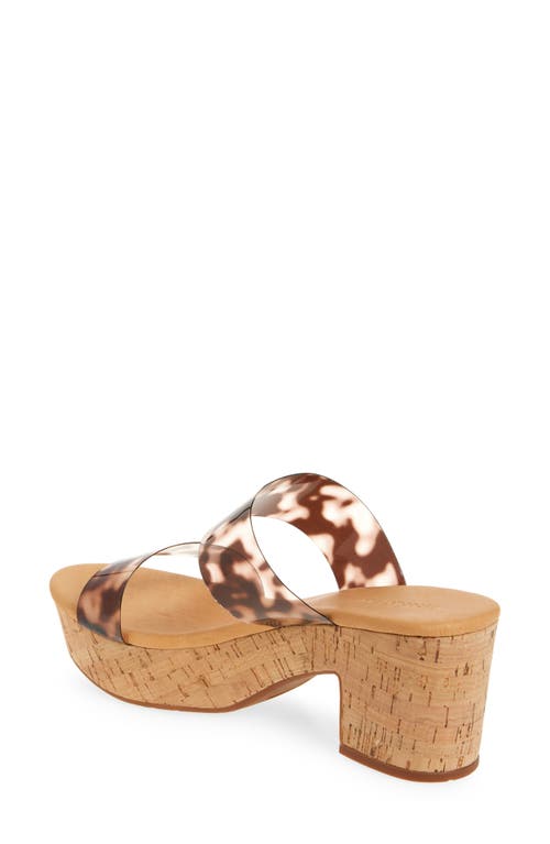 Chocolat Blu Valo Platform Sandal In Leopard Vinyl