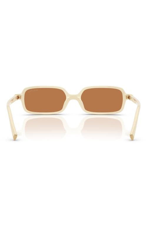 Miu Miu 52mm Rectangular Sunglasses In White