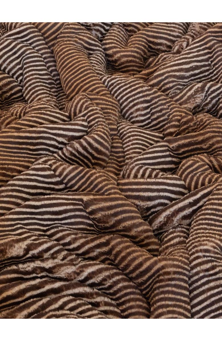 Sea To Me Blankets Tahoe Tranquility Faux Fur Throw Blanket, Alternate, color, Brown Multi