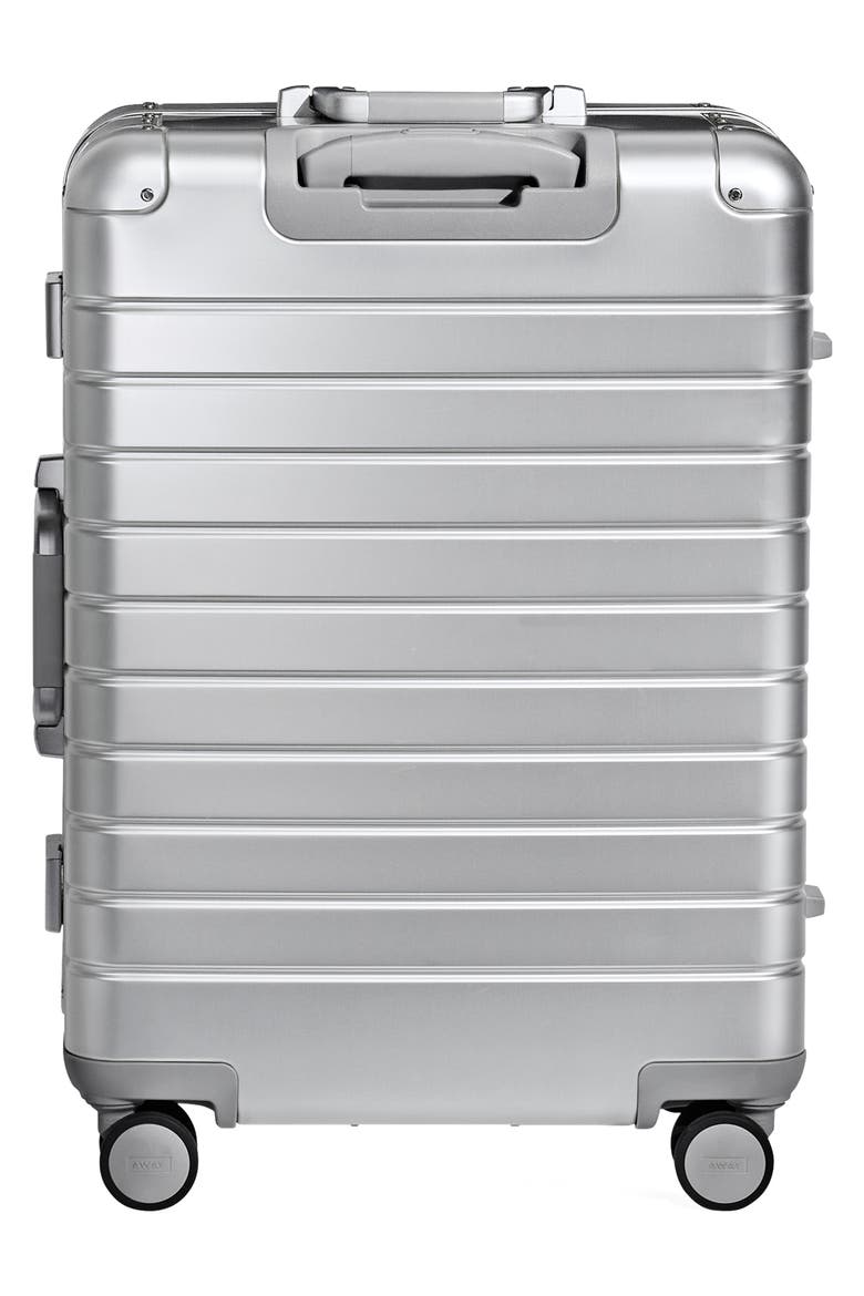 The Medium Suitcase: Aluminum Edition, Alternate, color, SILVER