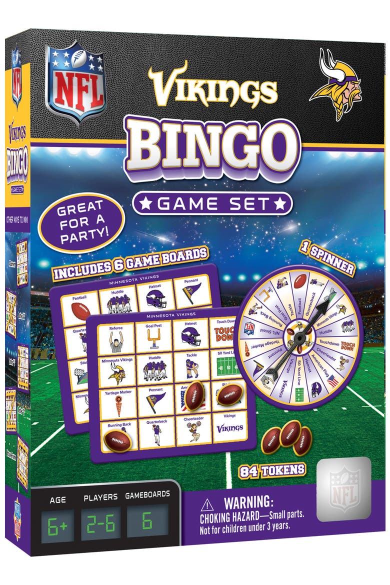 Minnesota Vikings NFL Bingo Game, Main, color, Multicolor
