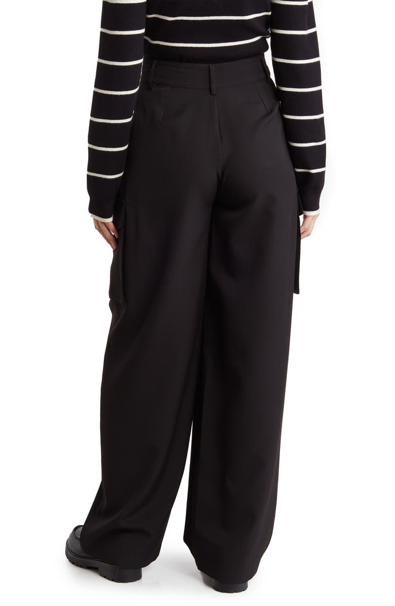 BY DESIGN Aaliyah Cargo Pants, Alternate, color, Black