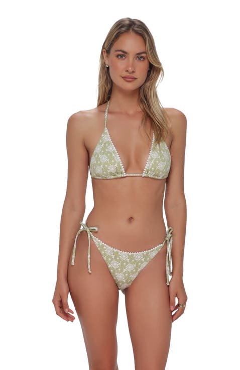 Pom Pom Tie Side Bikini Swim Bottoms