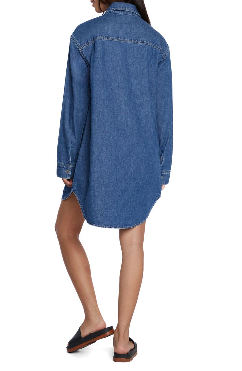 Wash Lab Denim Oversize Denim Shirtdress, Alternate, color, Wave Blue