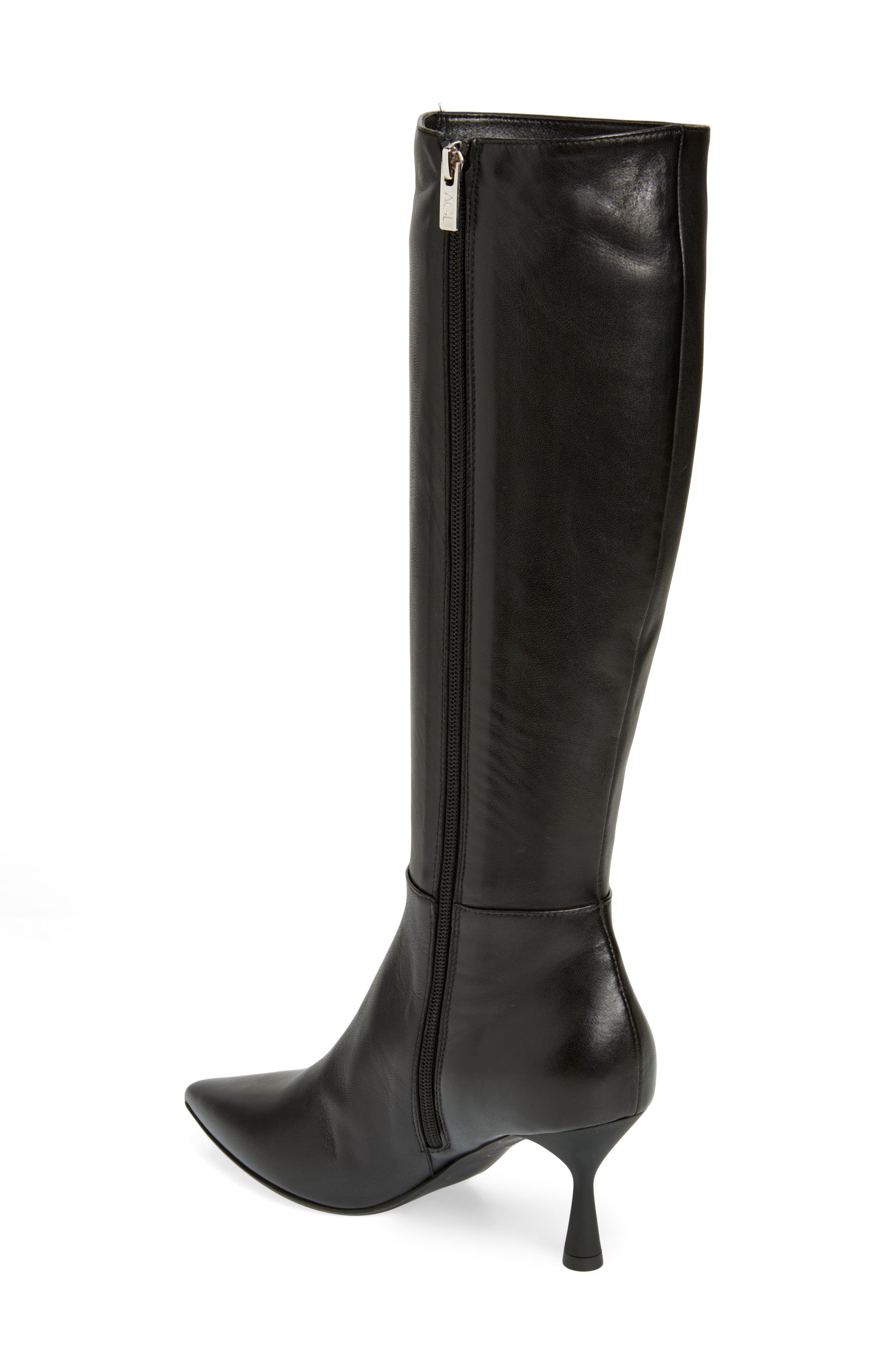 Ide High Leather Boot, Alternate, color, NERO-NERO